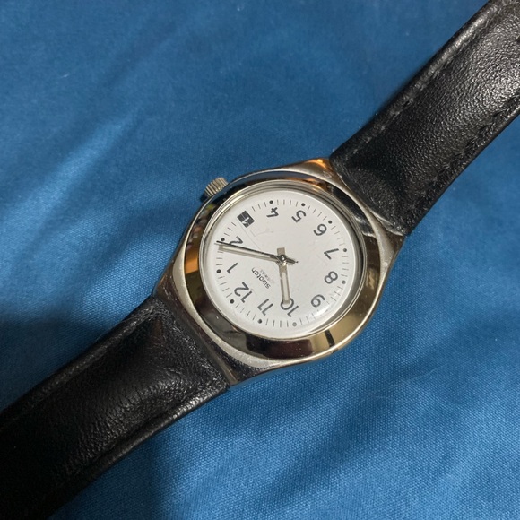 Authentic Swatch Watch, Black Leather wristband - Picture 3 of 6